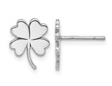 Sterling Silver Polished 4-Leaf Clover Post Earrings